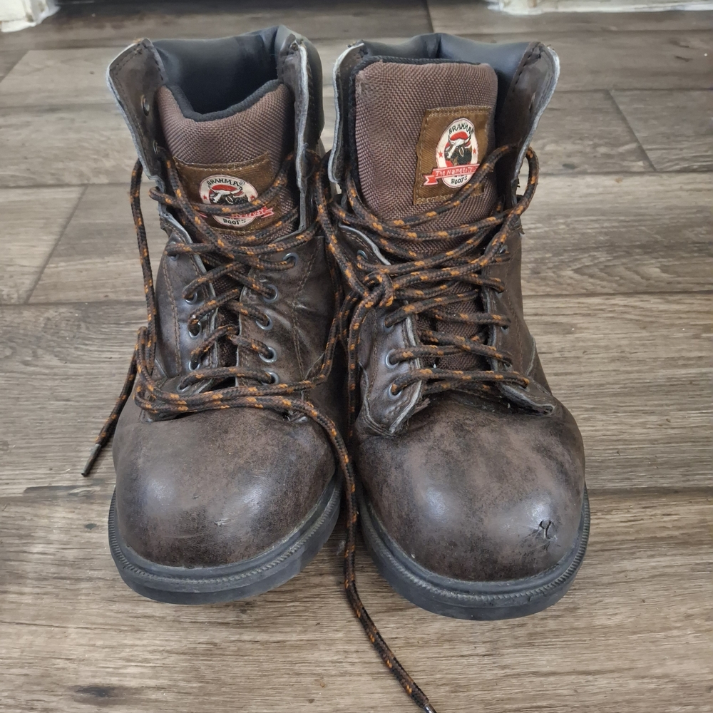 Brahma Men’s Work Boots Size 11 – Durable Brown Steel Toe Style
